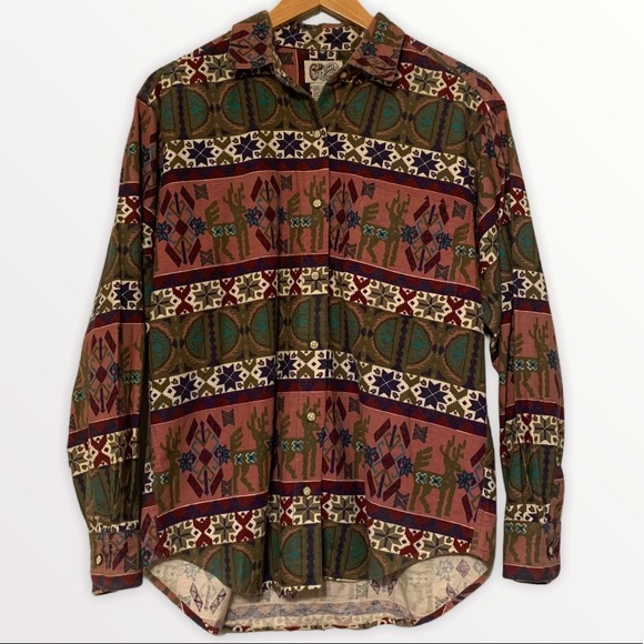 Tops - Vintage | Printed Western Button Down